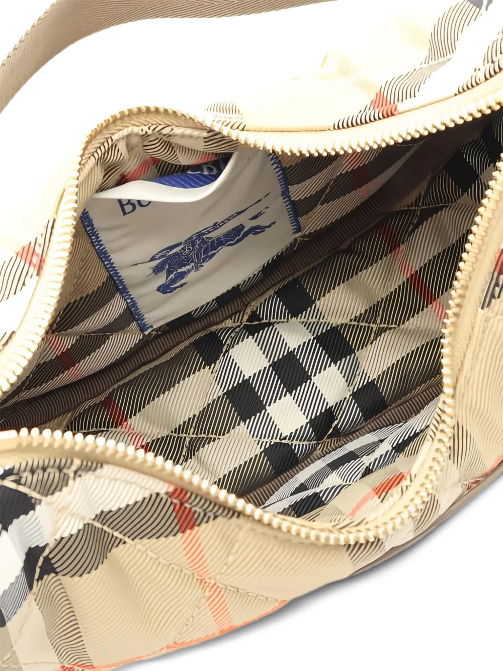 Pre-owned Burberry Horseshoe Quilted Shoulder Bag In Neutral