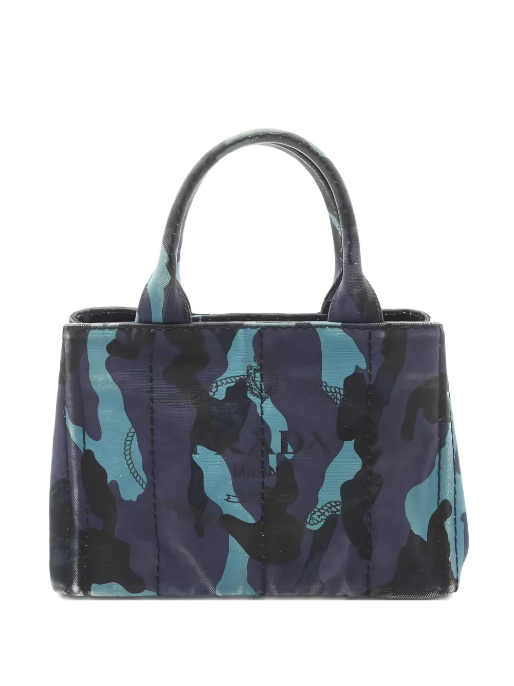 Prada Pre-Owned 2000s Kanapa カモフラージュ ハンドバッグ - ブルー Prada Pre-Owned 2000s Kanapa カモフラージュ ハンドバッグ - ブルー