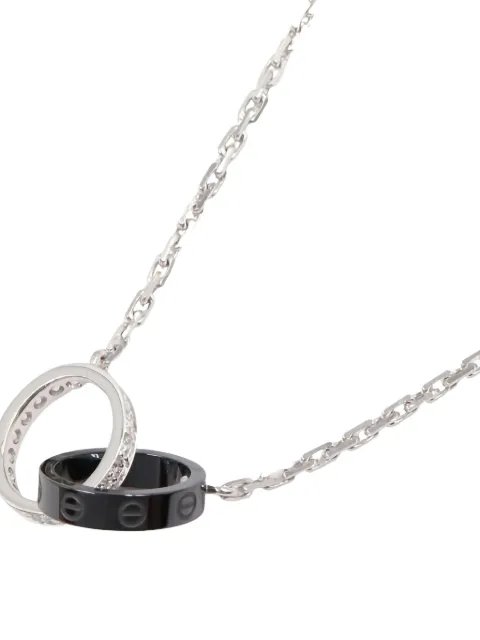 Cartier 2010s 18K white gold Baby Love diamond necklace
