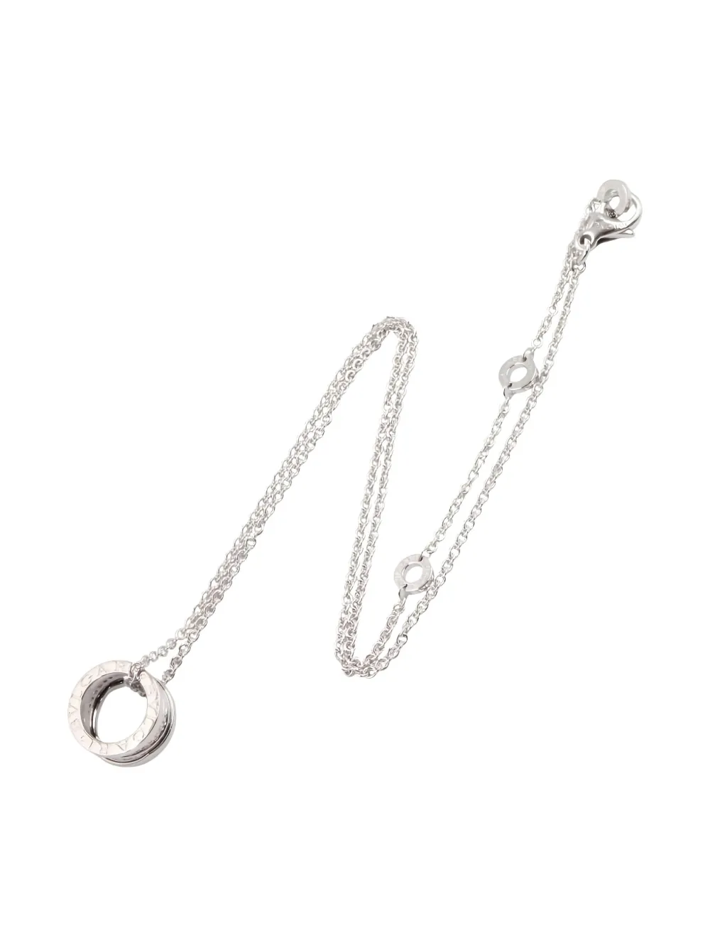 Bvlgari Pre-Owned 2010 18K white gold B-zero1 diamond necklace - Bvlgari Pre-Owned 2010 18K white gold B-zero1 diamond necklace -