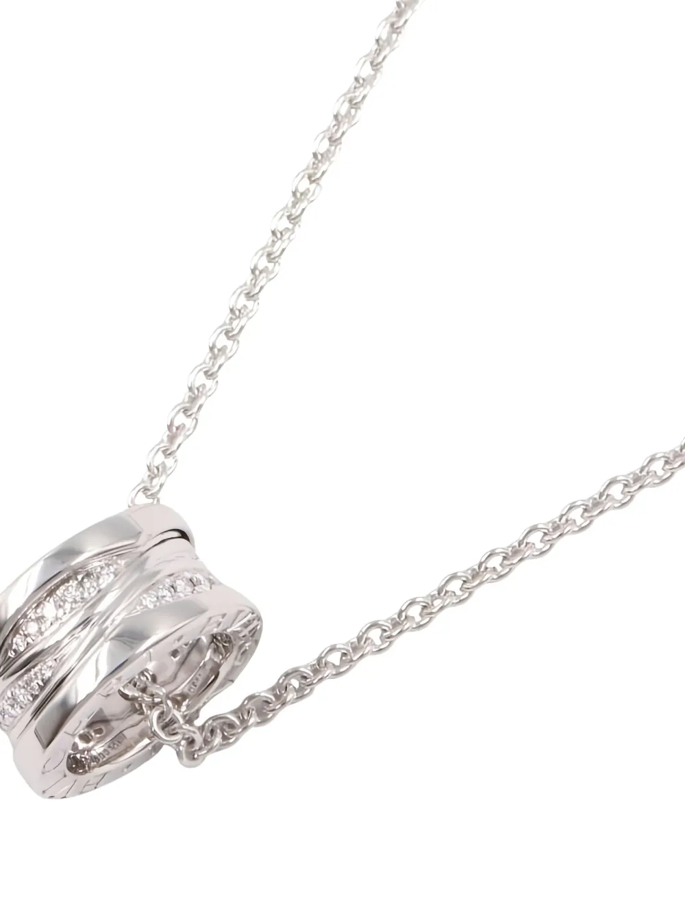 Bvlgari Pre-Owned 2010 18K white gold B-zero1 diamond necklace | Image 2