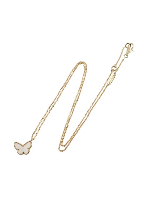 Van Cleef & Arpels Pre-Owned 10s 18K yellow gold mother-of-pearl butterfly necklace