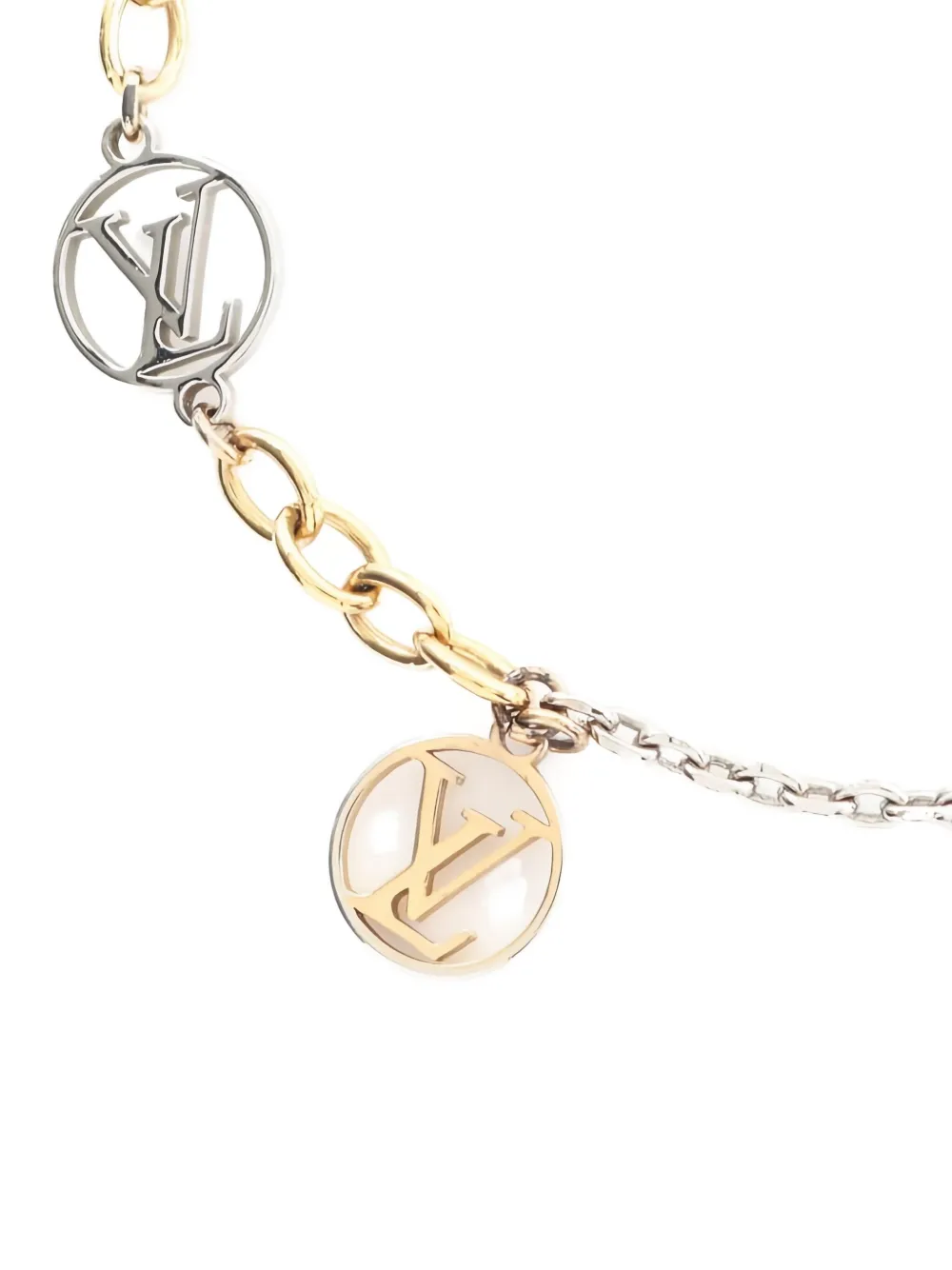 Louis Vuitton Pre-Owned 2015 logo-charm chain bracelet | Image 2