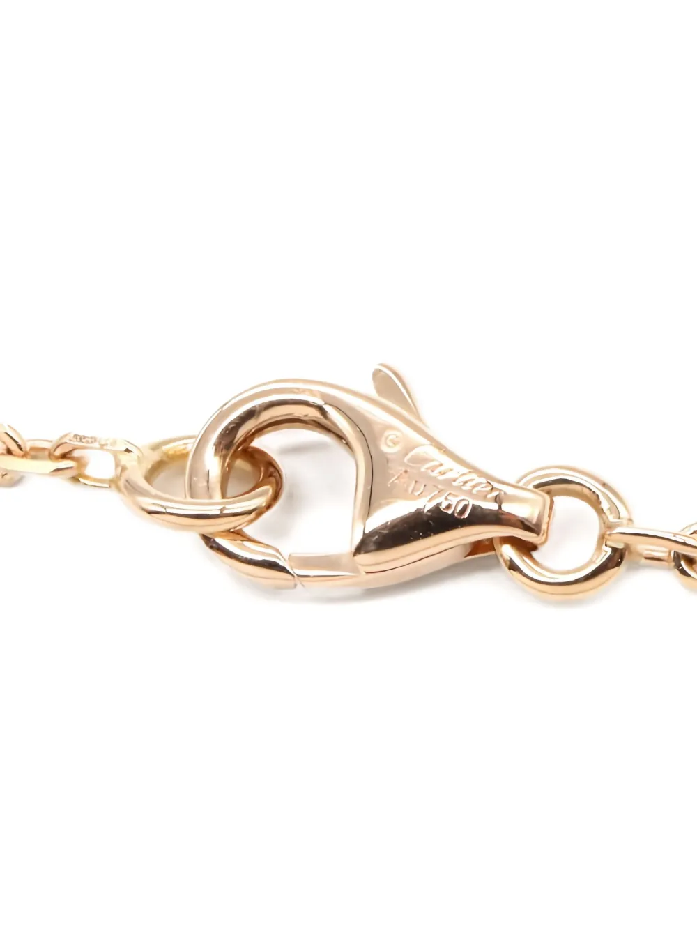 Pre-owned Cartier 18k Tri-gold Trinity Diamond Necklace