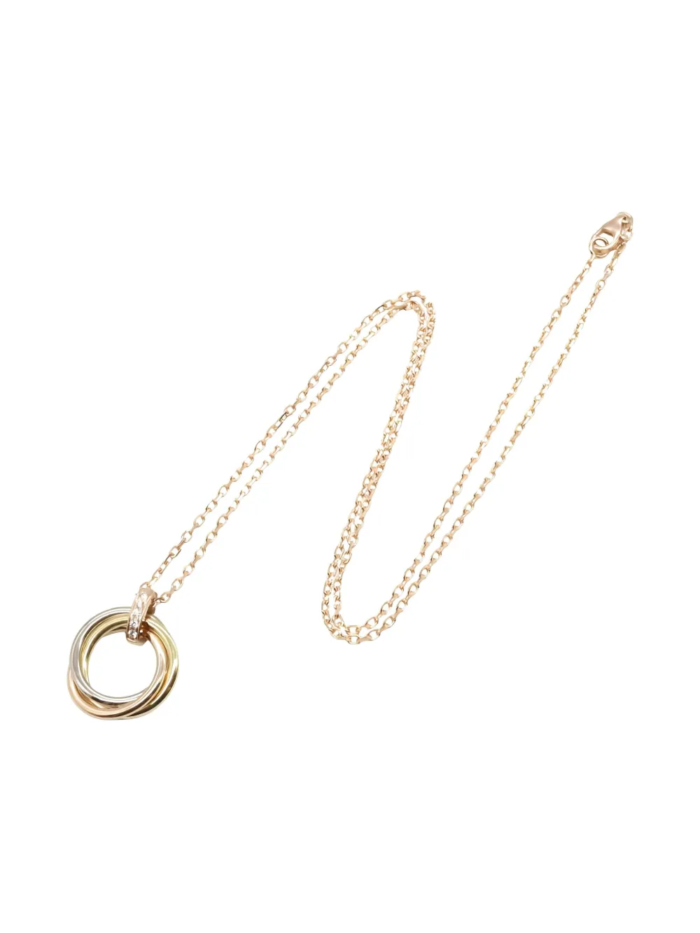 Cartier 18K tri-gold Trinity diamond necklace - ゴールドトーン Cartier 18K tri-gold Trinity diamond necklace - ゴールドトーン