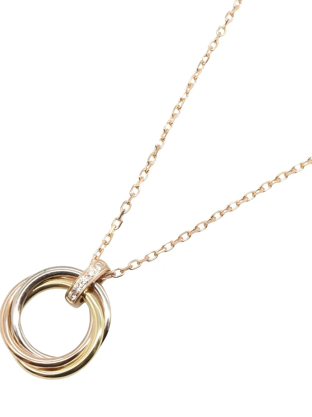 Cartier 18K tri-gold Trinity diamond necklace | Image 2