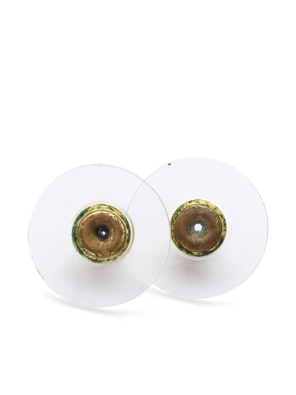 Pre-owned Chanel Coco Mark Earrings In Gold