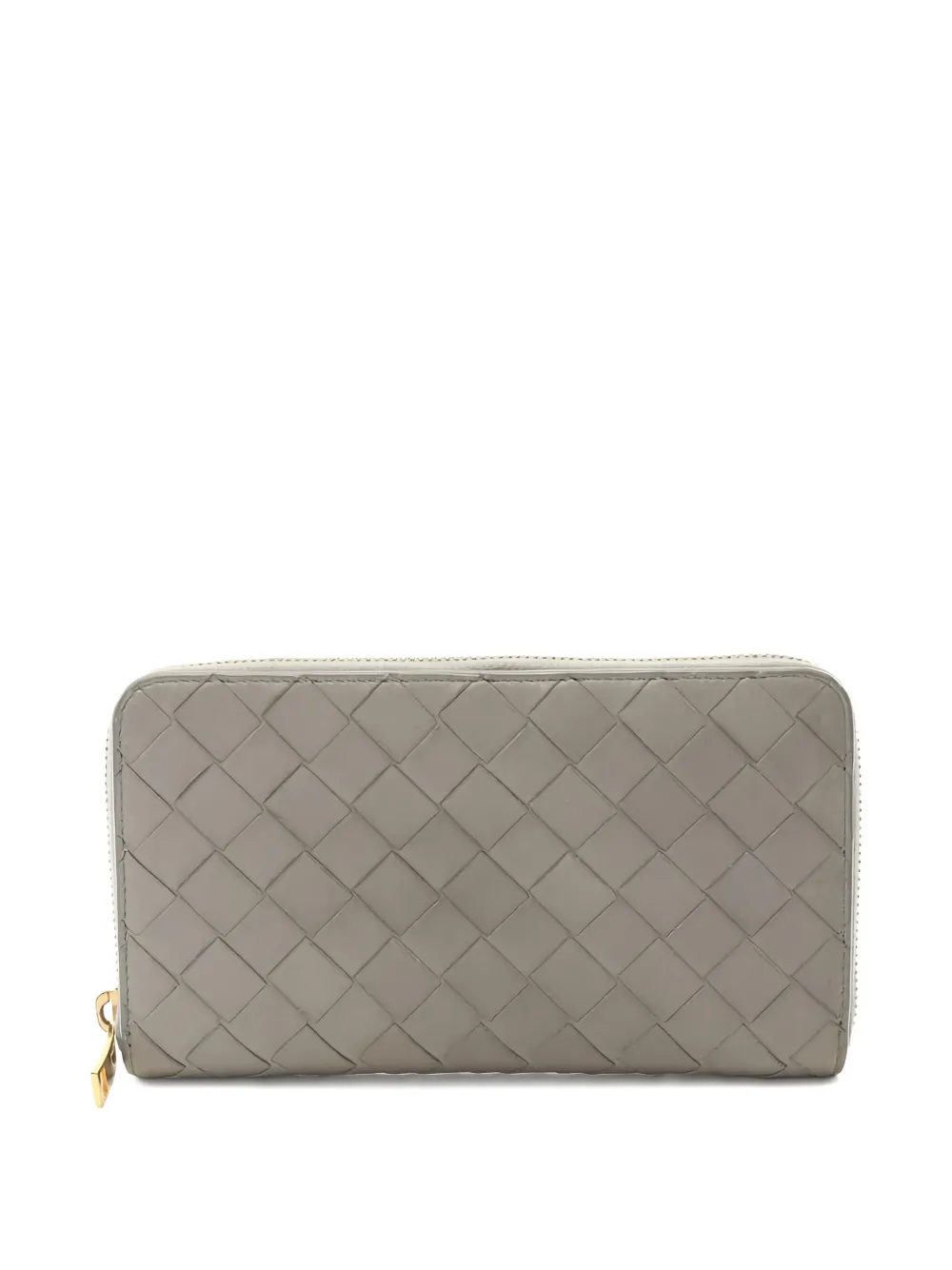 Bottega Veneta Pre-Owned Intrecciato zipper long wallet | Grey | Image 1