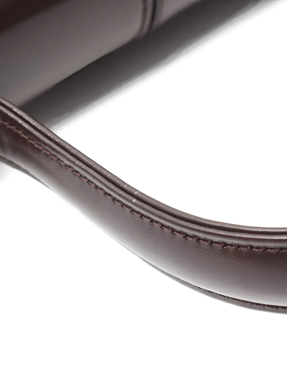 Pre-owned Saint Laurent Logo-plaque Leather Handbag In Brown