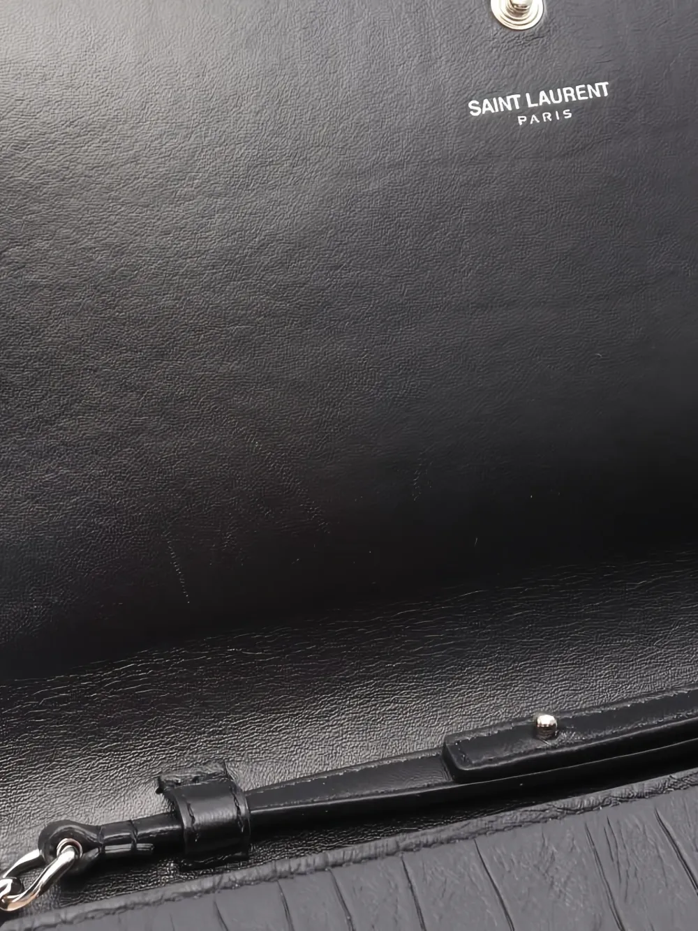 Pre-owned Saint Laurent Monogram Wallet In Black