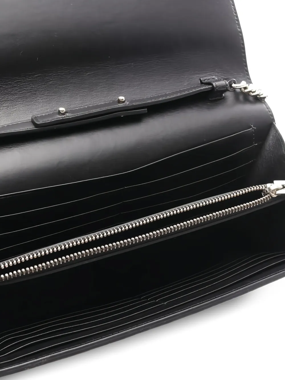 Pre-owned Saint Laurent Monogram Wallet In Black
