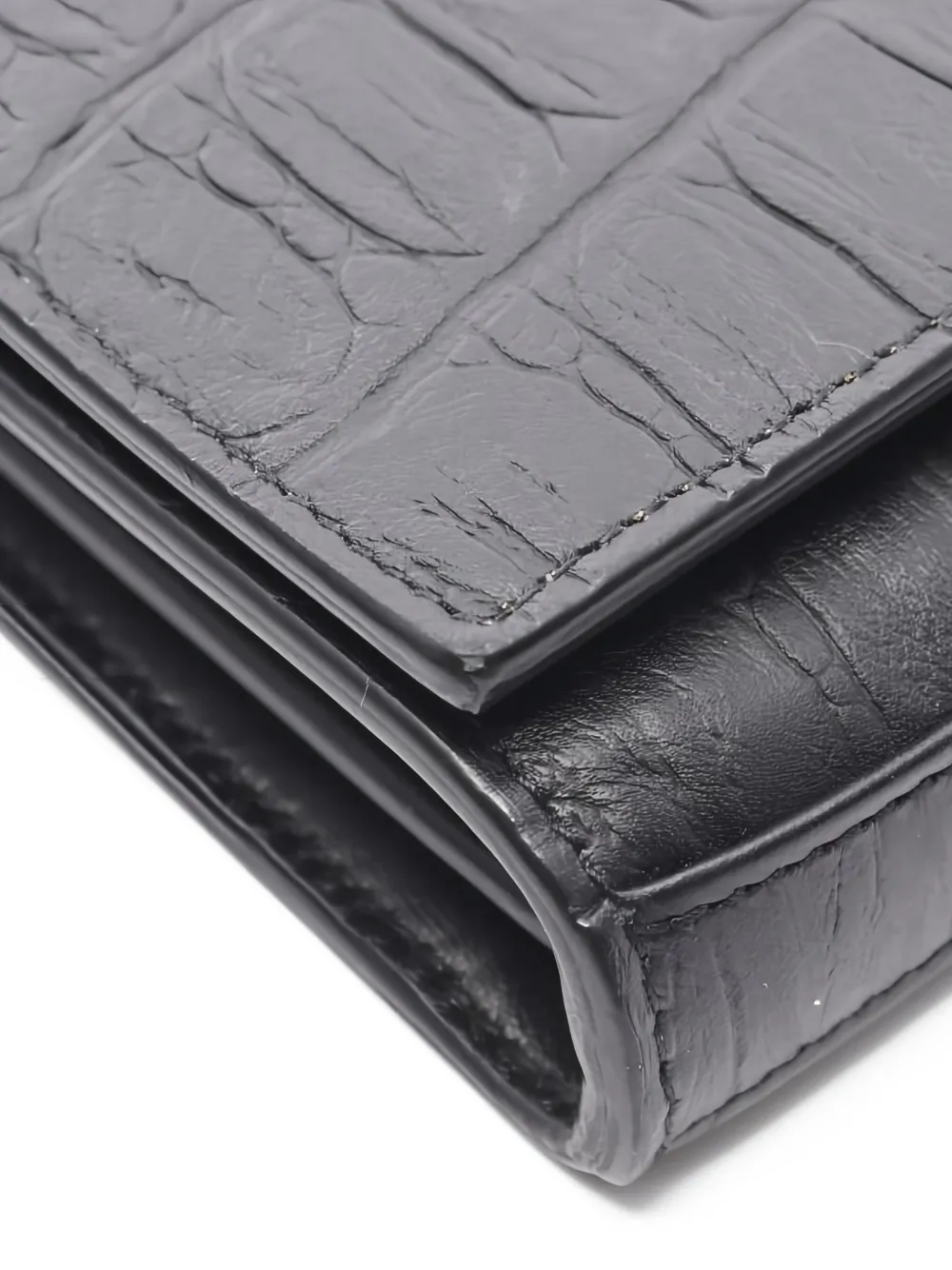 Pre-owned Saint Laurent Monogram Wallet In Black