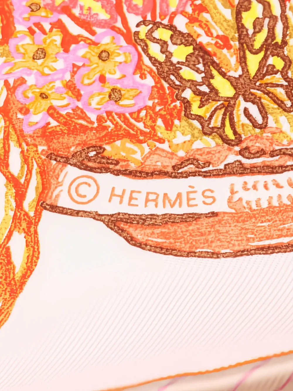 Pre-owned Hermes Chevaloscope Scarf In White