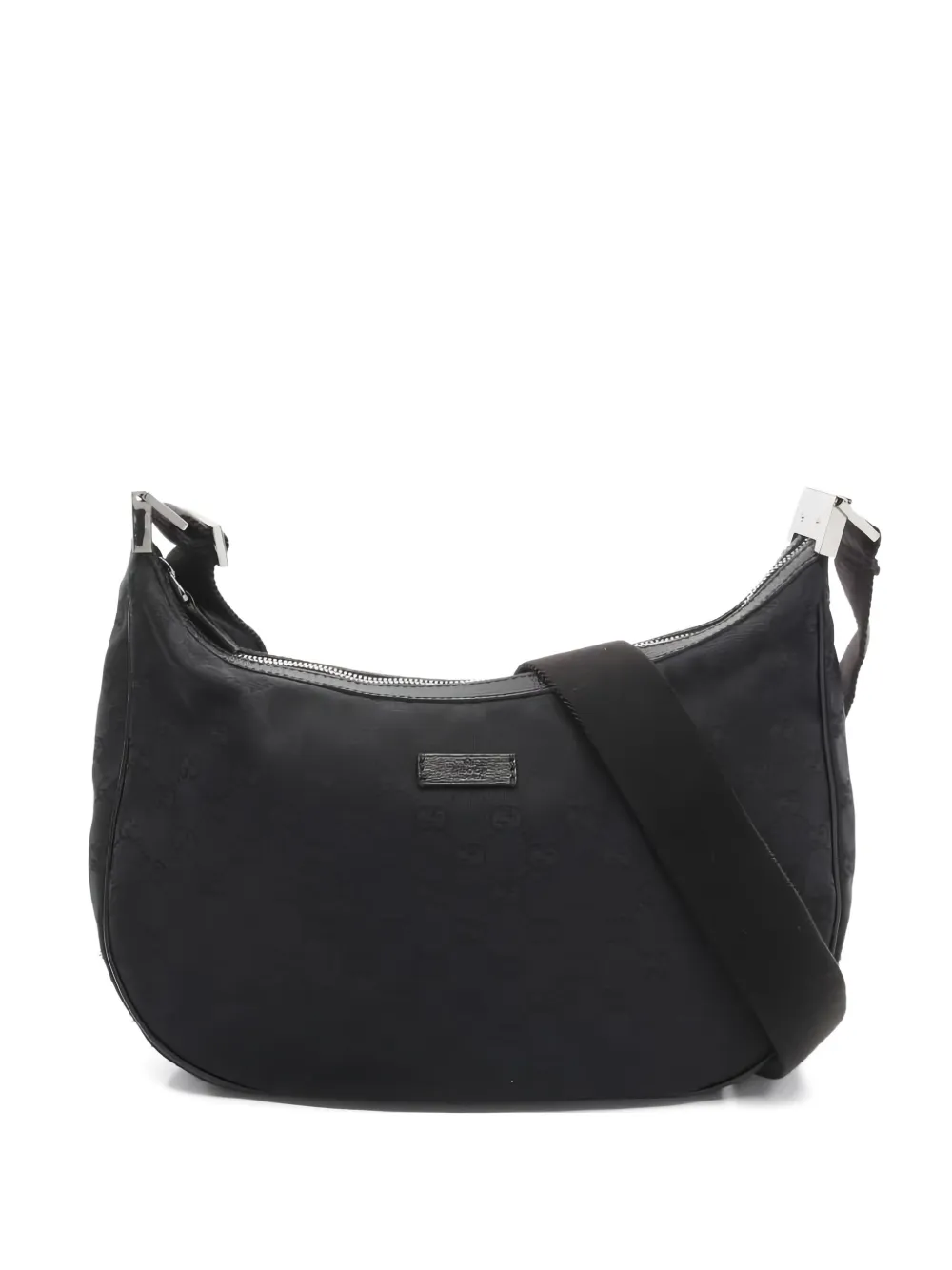 Pre-owned Gucci Gg Canvas Shoulder Bag In Black