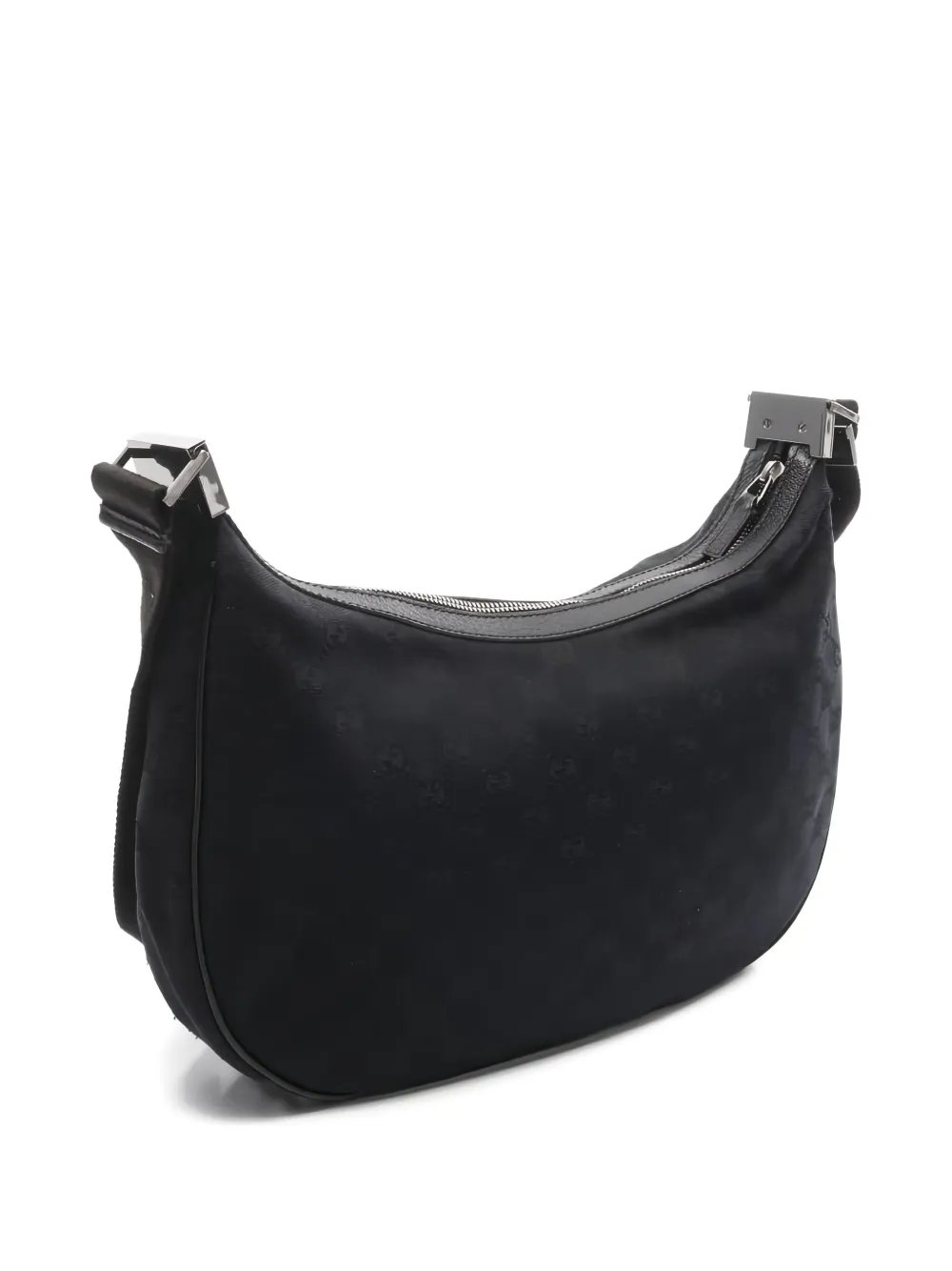 Pre-owned Gucci Gg Canvas Shoulder Bag In Black
