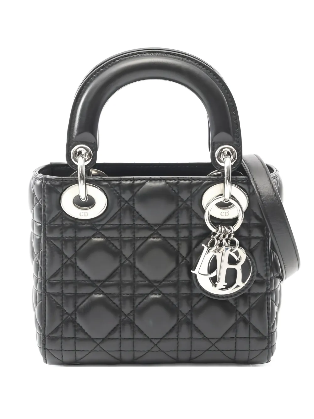 Christian Dior Pre-Owned mini Lady tote bag - ブラック Christian Dior Pre-Owned mini Lady tote bag - ブラック