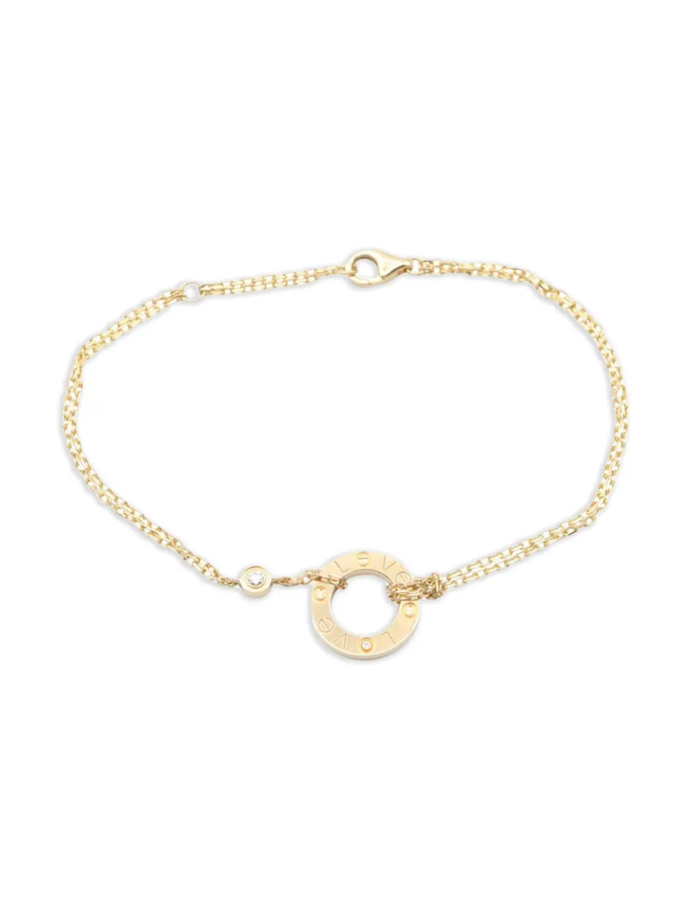 Cartier 2010s 18K yellow gold Love Circle diamond bracelet - ゴールドトーン Cartier 2010s 18K yellow gold Love Circle diamond bracelet - ゴールドトーン
