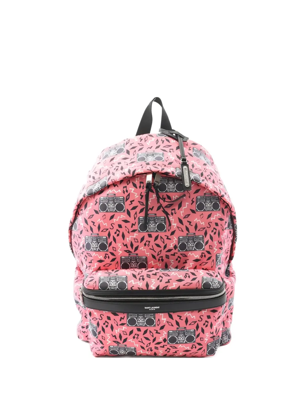 Saint Laurent 10s graphic-print city backpack - ピンク Saint Laurent 10s graphic-print city backpack - ピンク