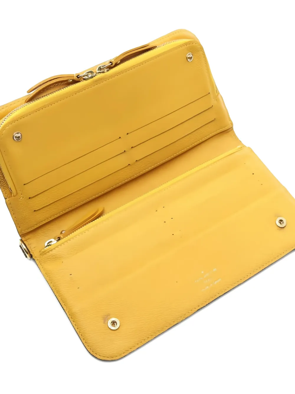 Pre-owned Louis Vuitton Jaune Monogram Wallet In Brown