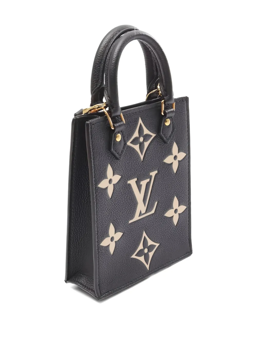 Pre-owned Louis Vuitton 2021 Petite Sac Plat Monogram Tote Bag In Black