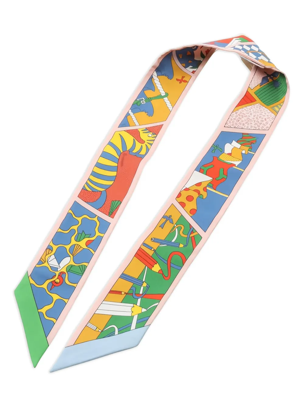 Hermès Pre-Owned 2020s printed ribbon scarf | Image 2