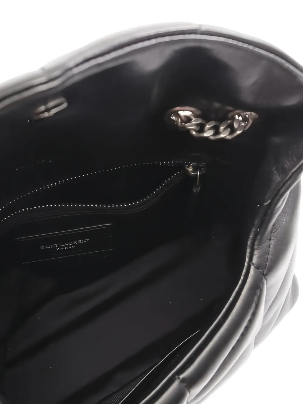 Pre-owned Saint Laurent 2020 Chain Puffer Toy Shoulder Bag In Black