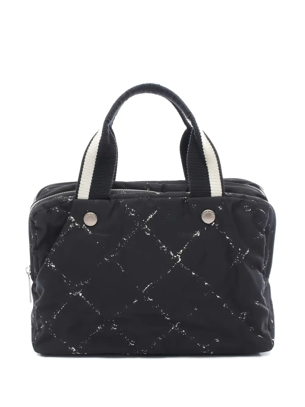 CHANEL Pre-Owned 2000-2002 quilted travel line handbag - ブラック CHANEL Pre-Owned 2000-2002 quilted travel line handbag - ブラック