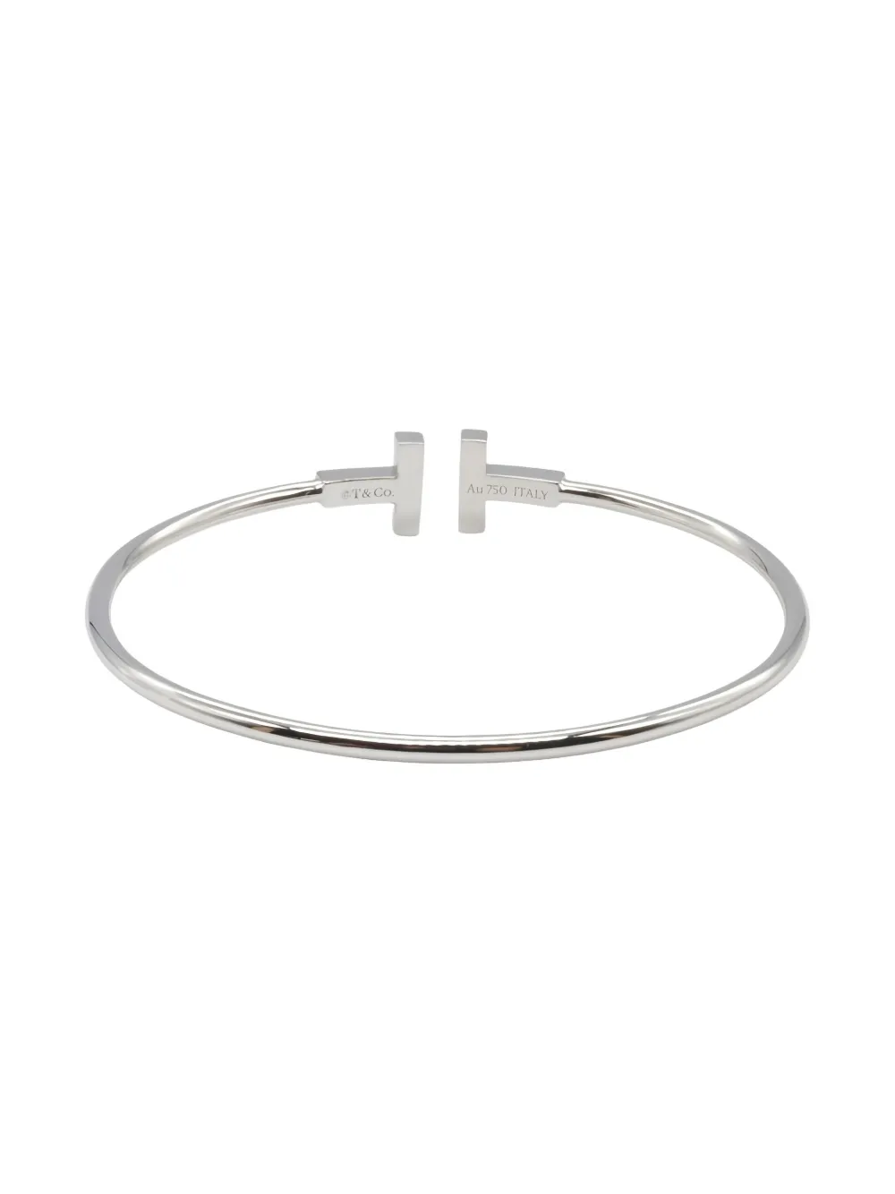 Tiffany & Co Eyewear 10s 18K white gold diamond T-wire bracelet | Image 2