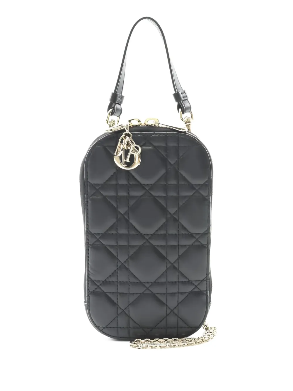 Christian Dior Pre-Owned Lady Dior phone holder - ブラック Christian Dior Pre-Owned Lady Dior phone holder - ブラック