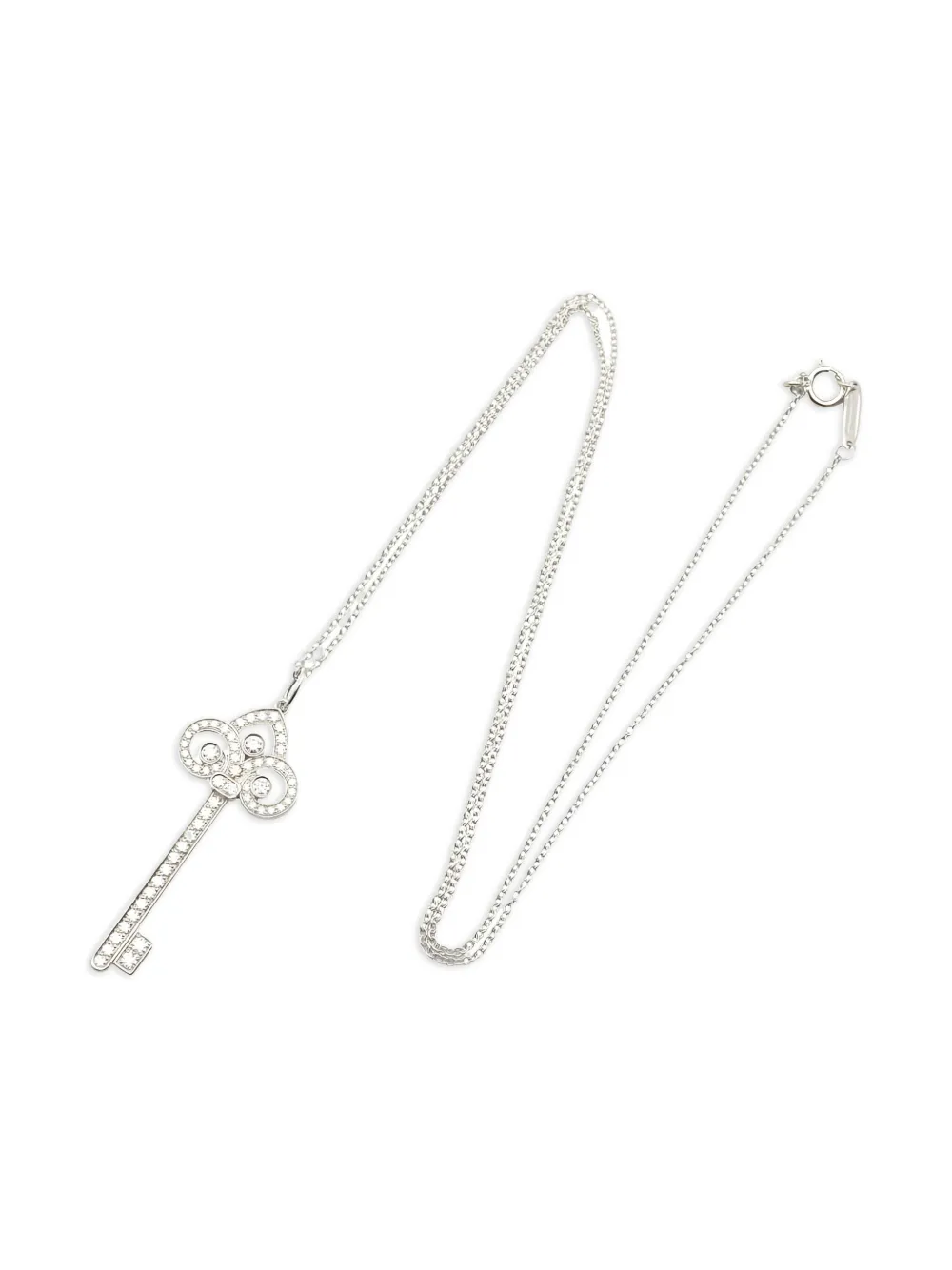 Tiffany & Co. Pre-Owned platinum Fleur Doris Key diamond necklace | Silver | Image 1