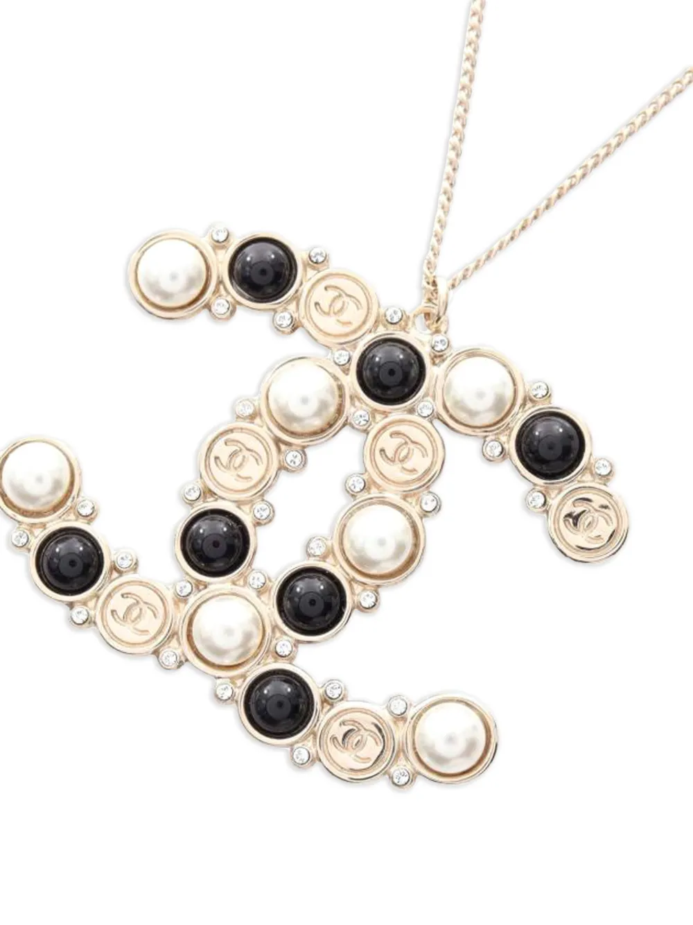Pre-owned Chanel Coco Mark Necklace In Gold
