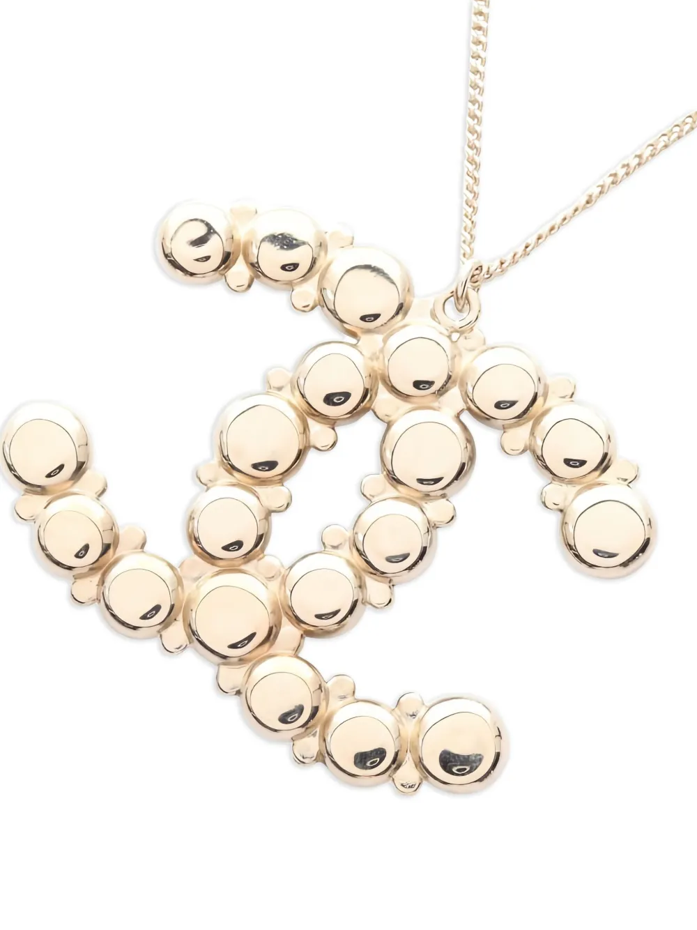 Pre-owned Chanel Coco Mark Necklace In Gold