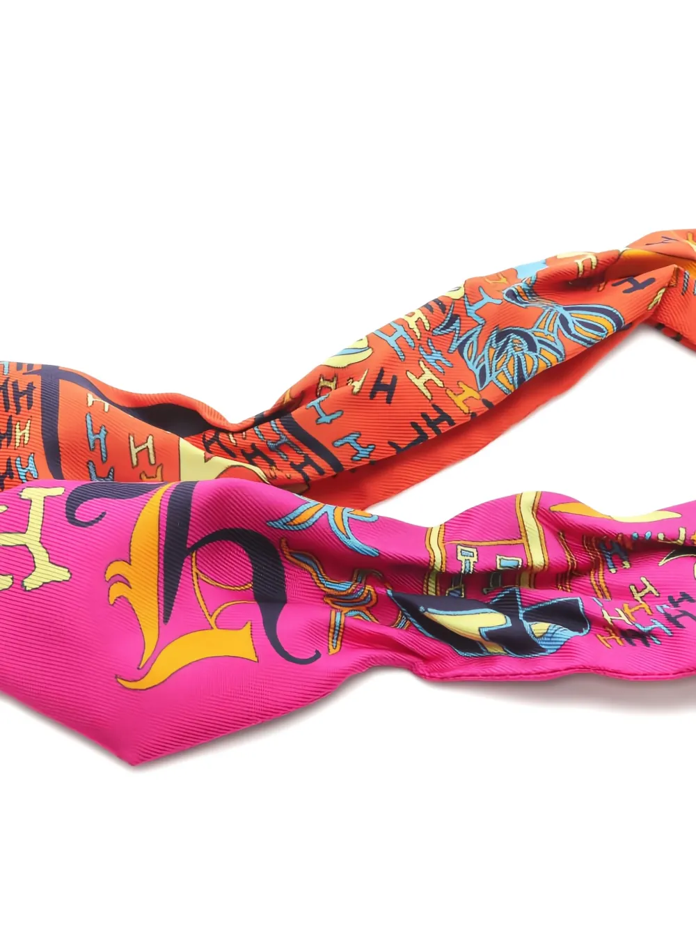 Pre-owned Hermes 1001h Scarf In Orange