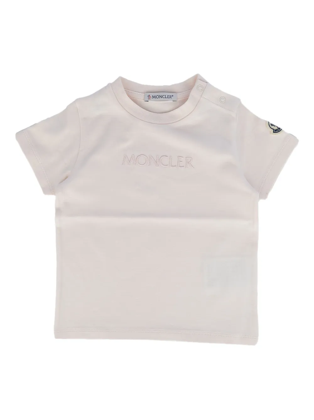 Moncler Enfant logo-embroidered T-shirt - ニュートラル Moncler Enfant logo-embroidered T-shirt - ニュートラル