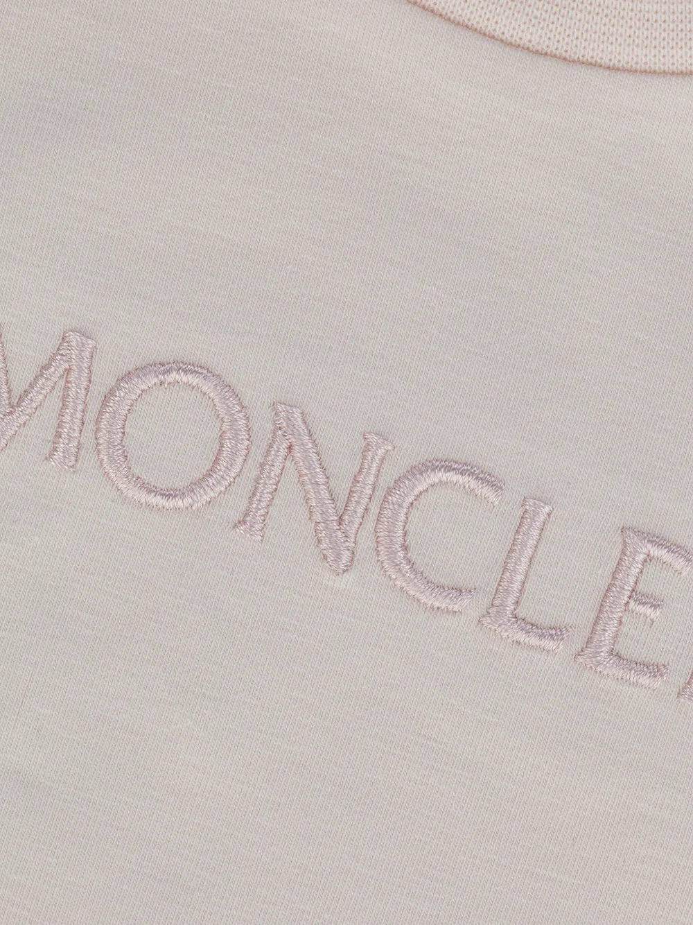 Moncler Enfant T-shirt met geborduurd logo Beige