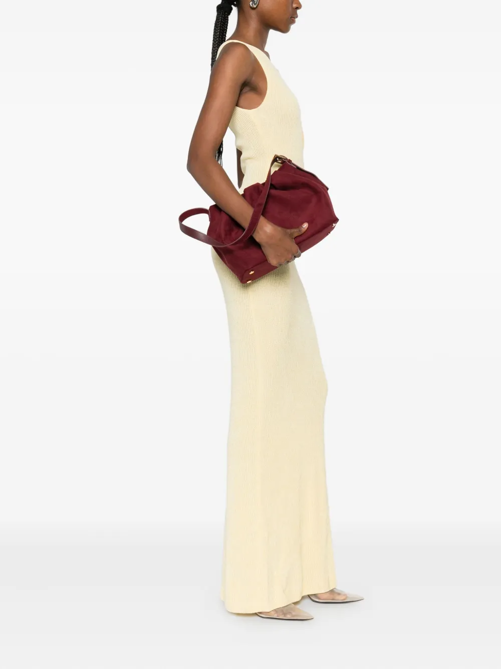 Themoirè Tia gathered-detail shoulder bag - Rood