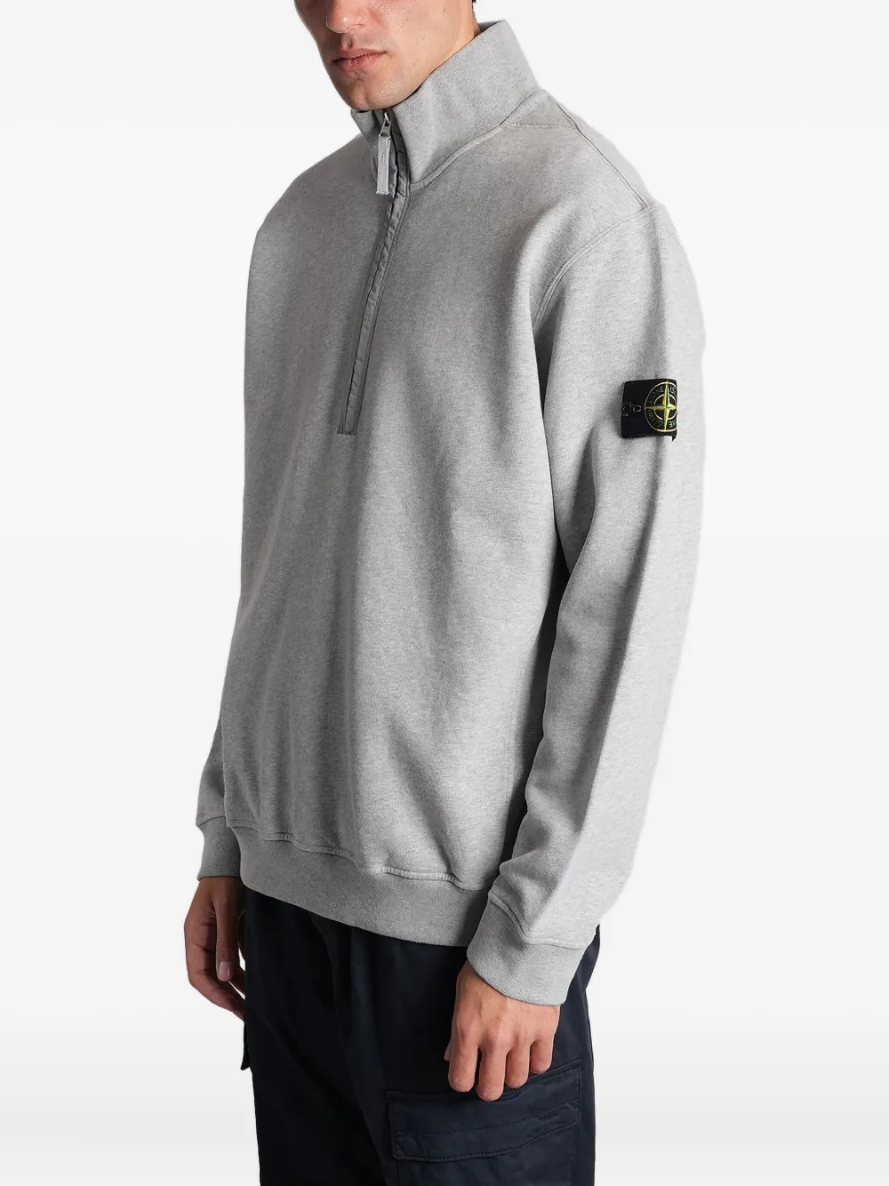 Stone Island Sweater met rits Grijs
