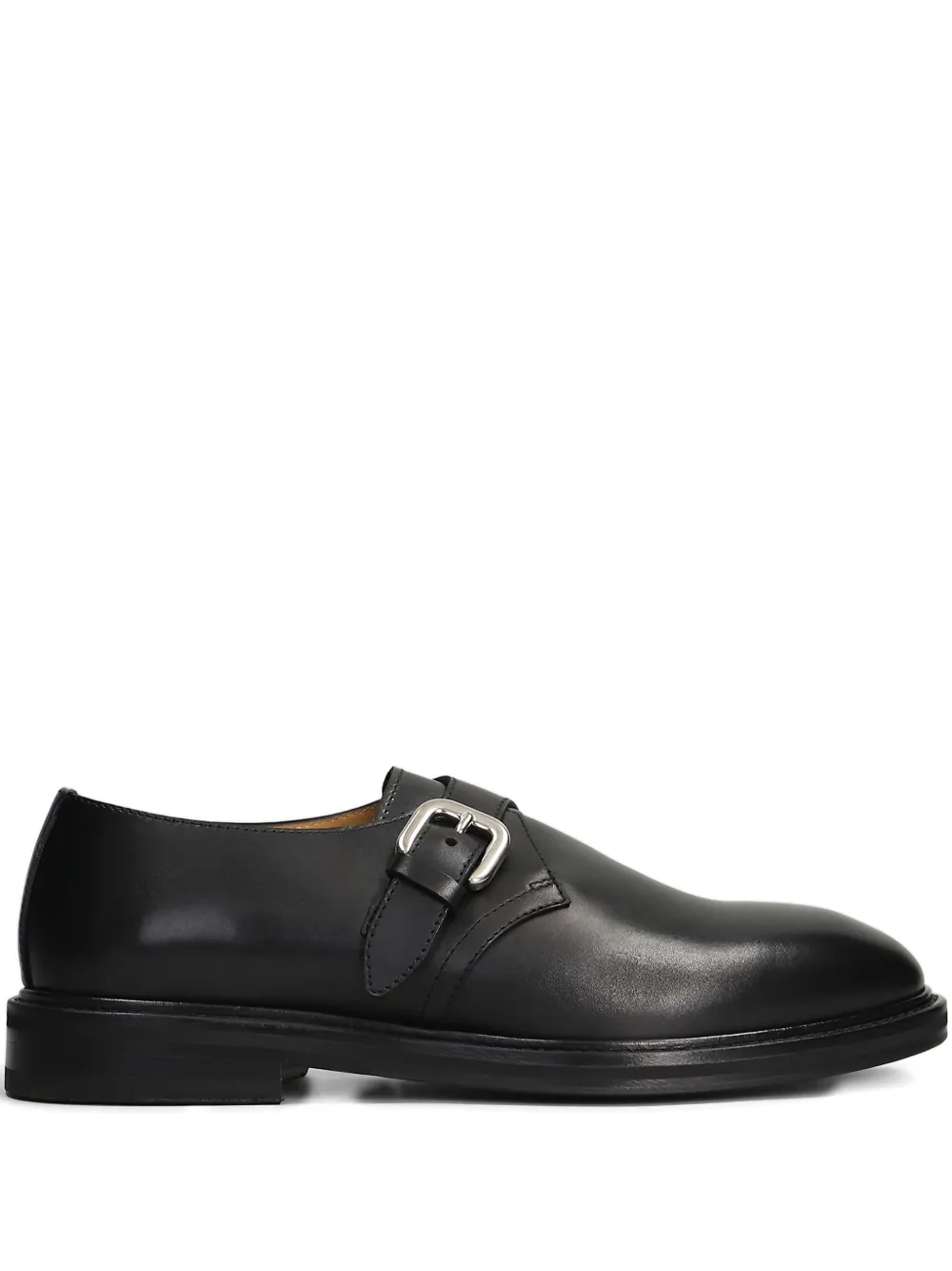 Henderson Baracco buckle-strap leather monk shoes | Black | Image 1