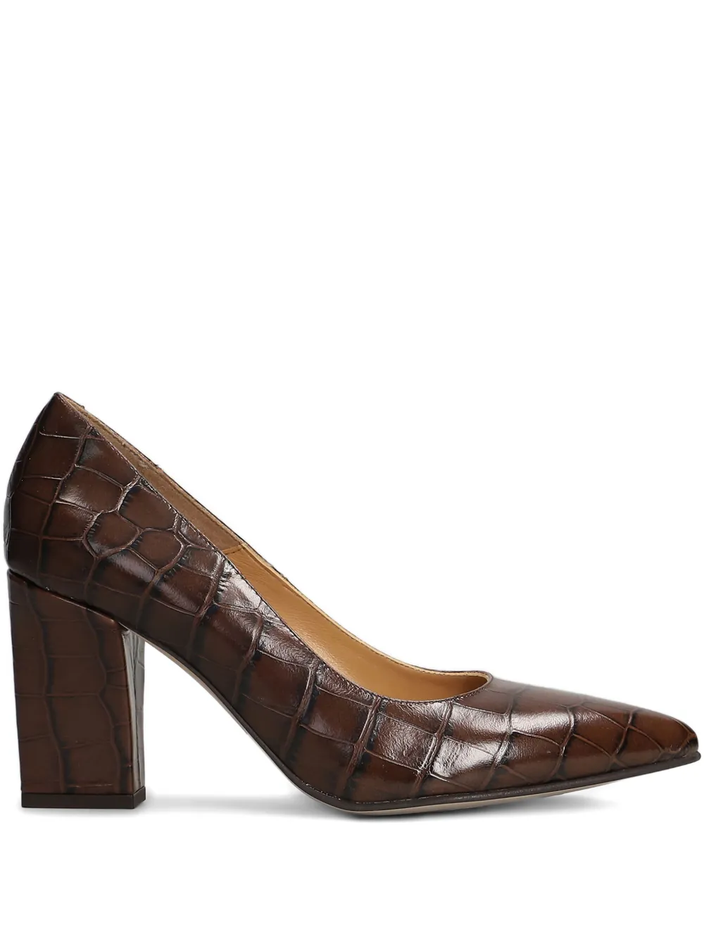 Pedro Miralles pointed block-heel pumps | Brown | Image 1