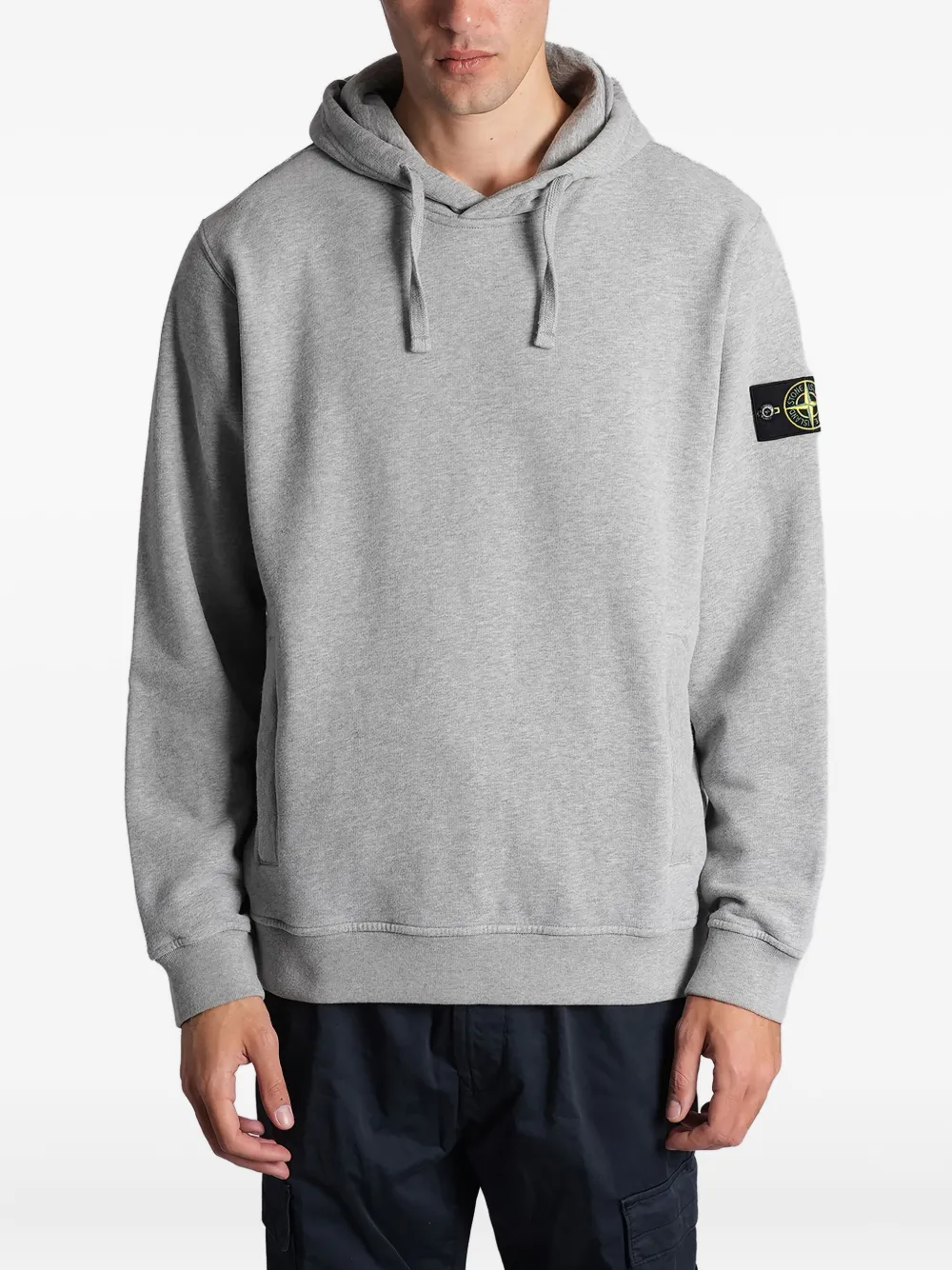 Stone Island Compass-badge hoodie - グレー Stone Island Compass-badge hoodie - グレー