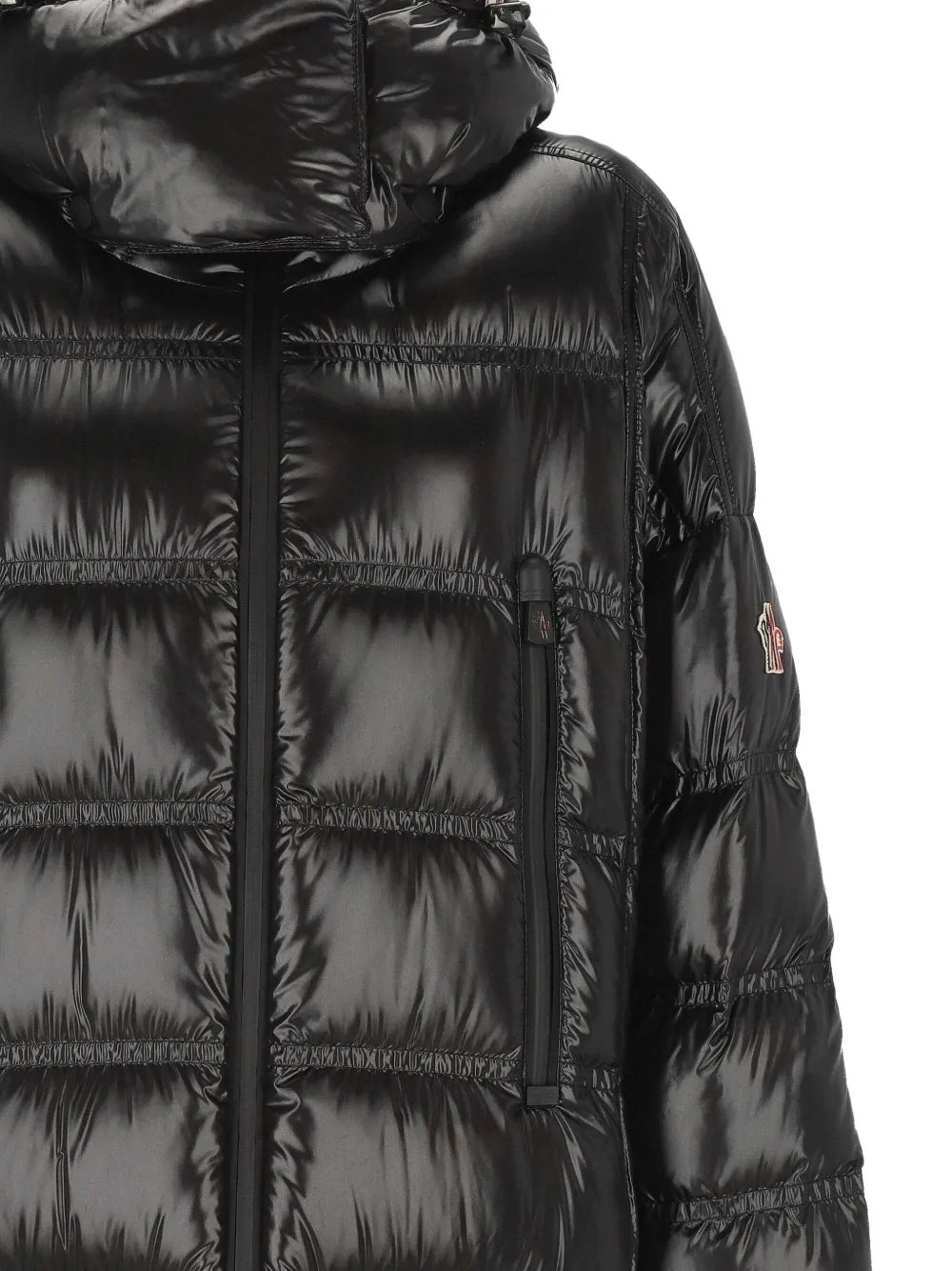 Moncler Rochelairs Hooded Quilted Performance Jacket In Black