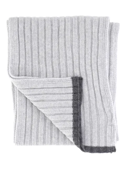 Gran Sasso ribbed trim scarf
