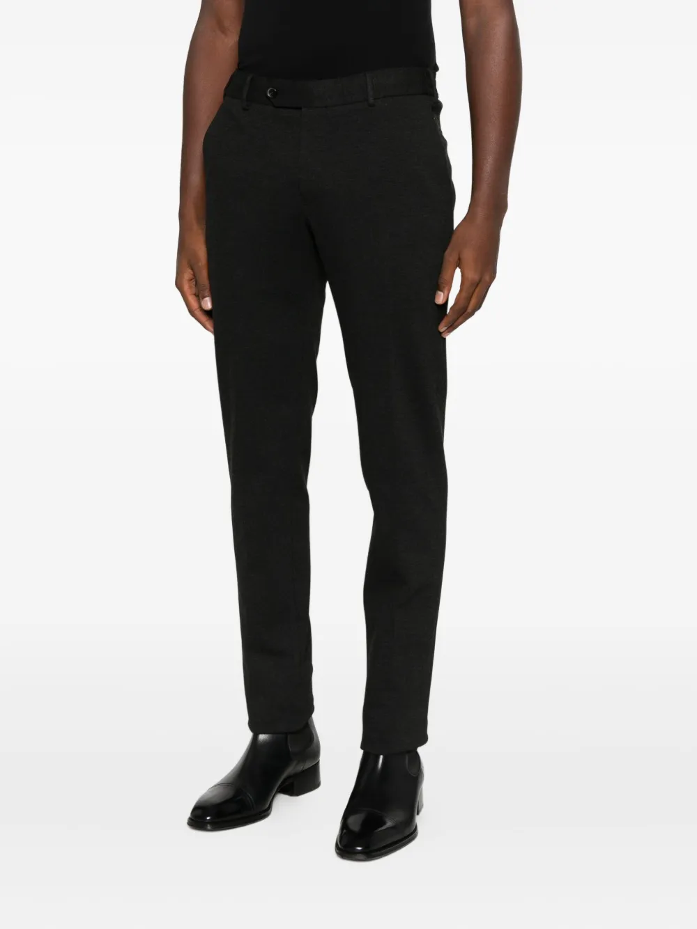 Pt Torino Button-fastening Trousers In Black