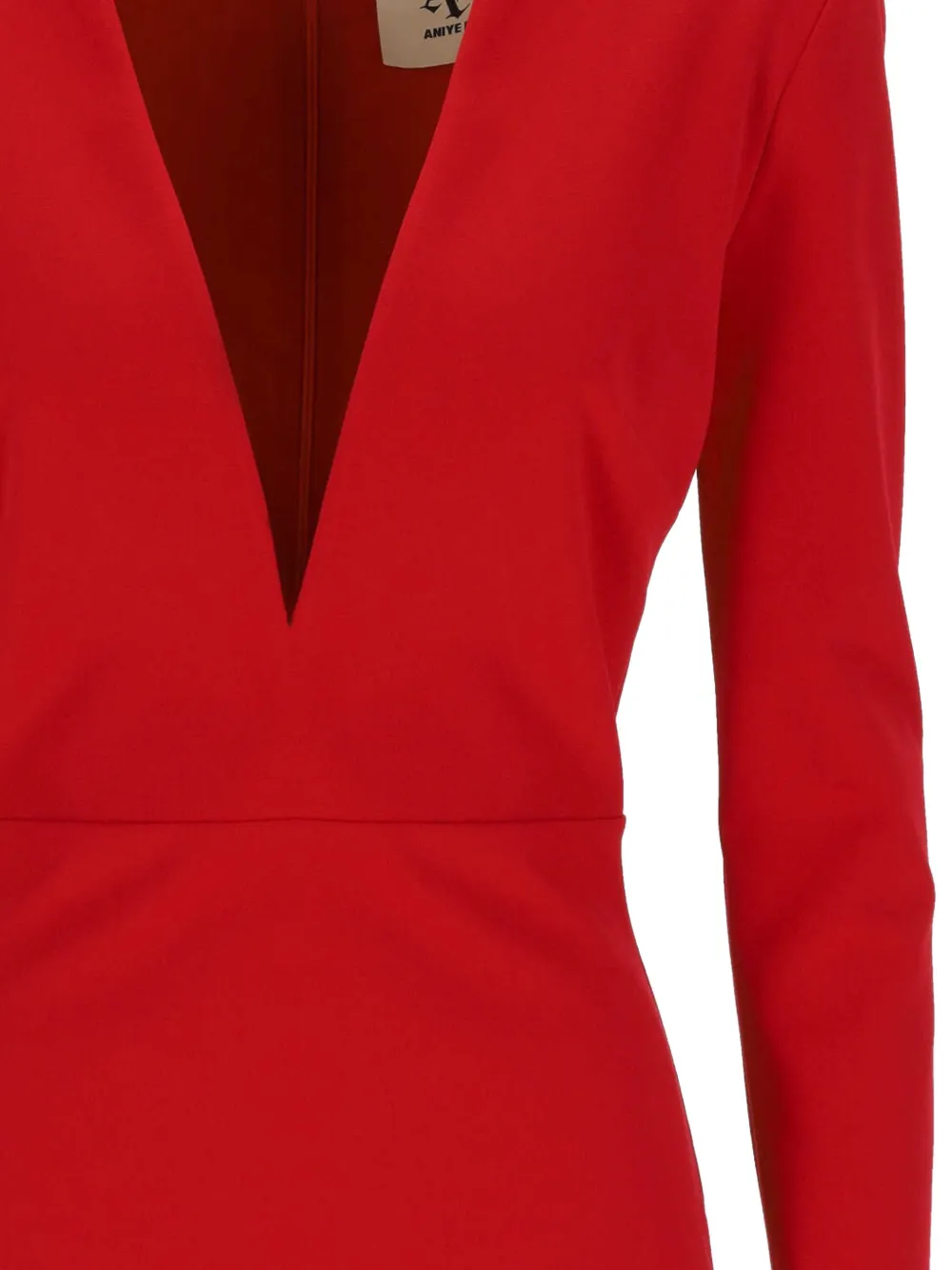 Aniye By Deep V-neck Long-sleeved Dress In Red