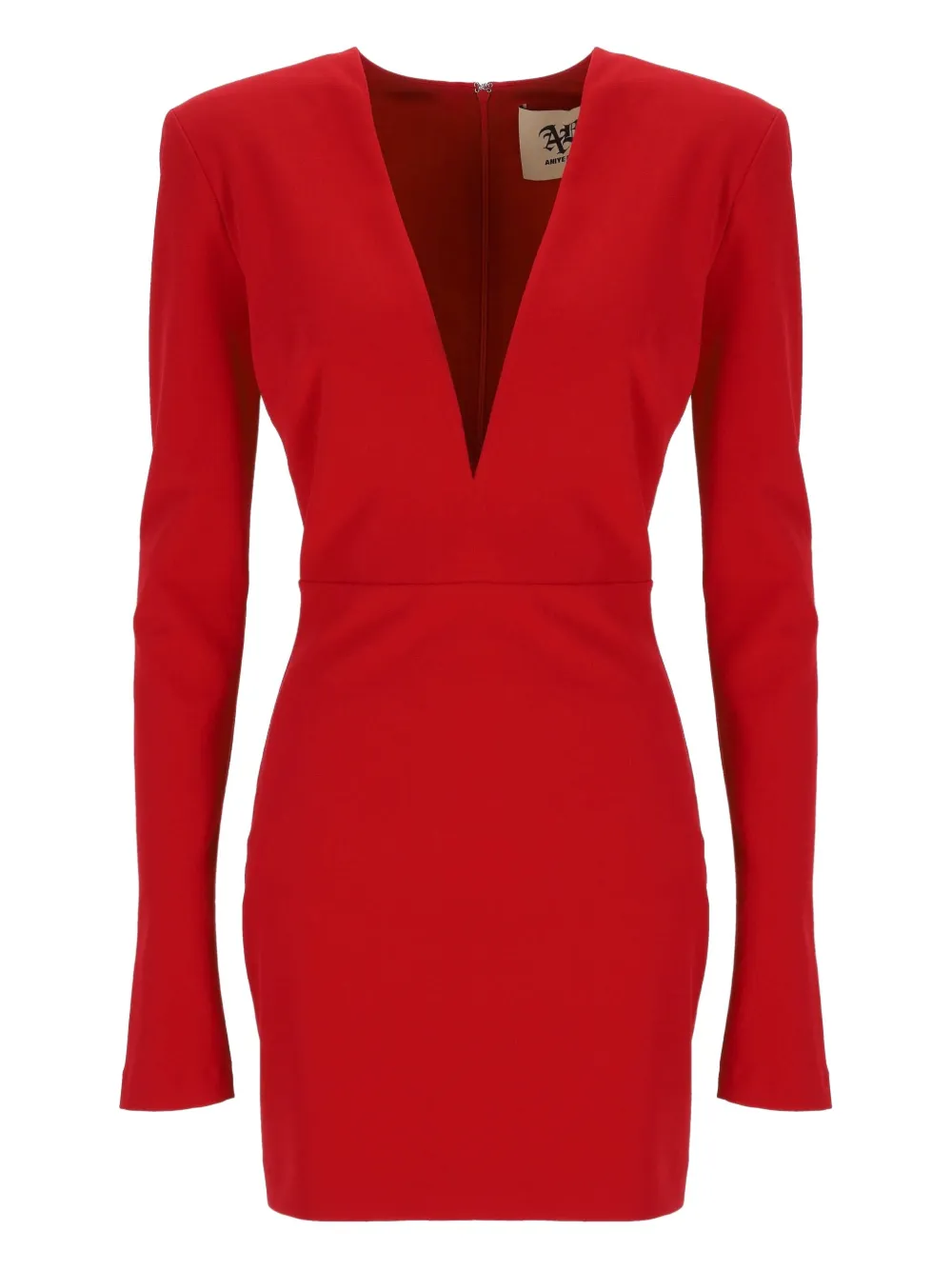 Aniye By Deep V-neck Long-sleeved Dress In Red