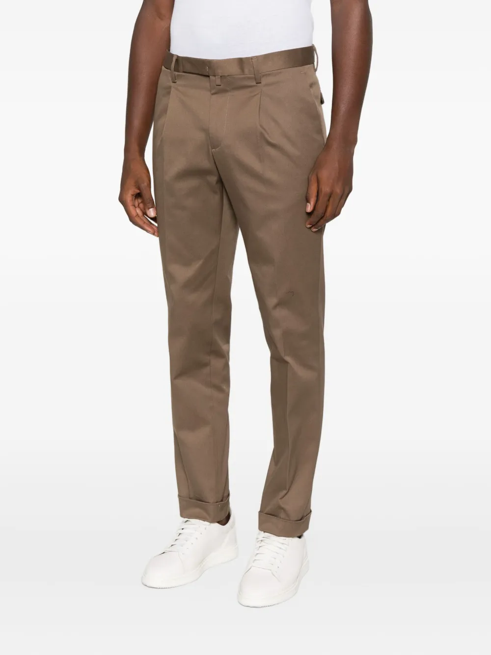 Briglia 1949 Geplooide broek met cuffs Bruin