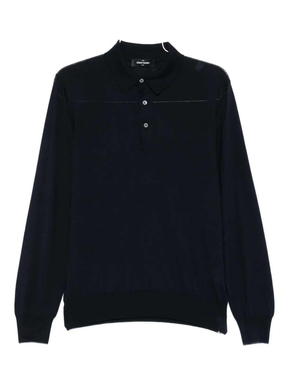 Gran Sasso Wool Polo Sweater In Black
