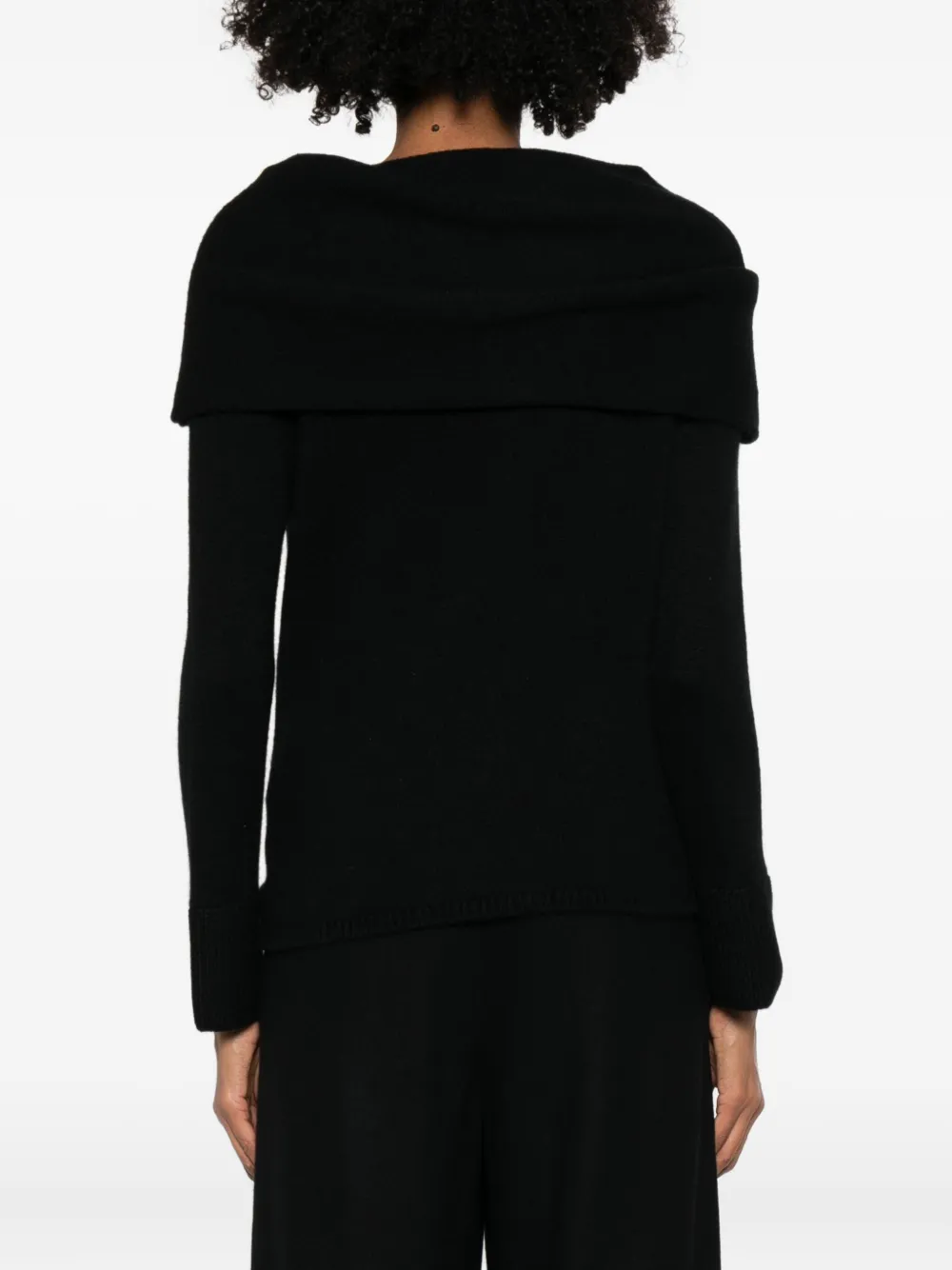 Gran Sasso Off-shoulder Sweater In Black