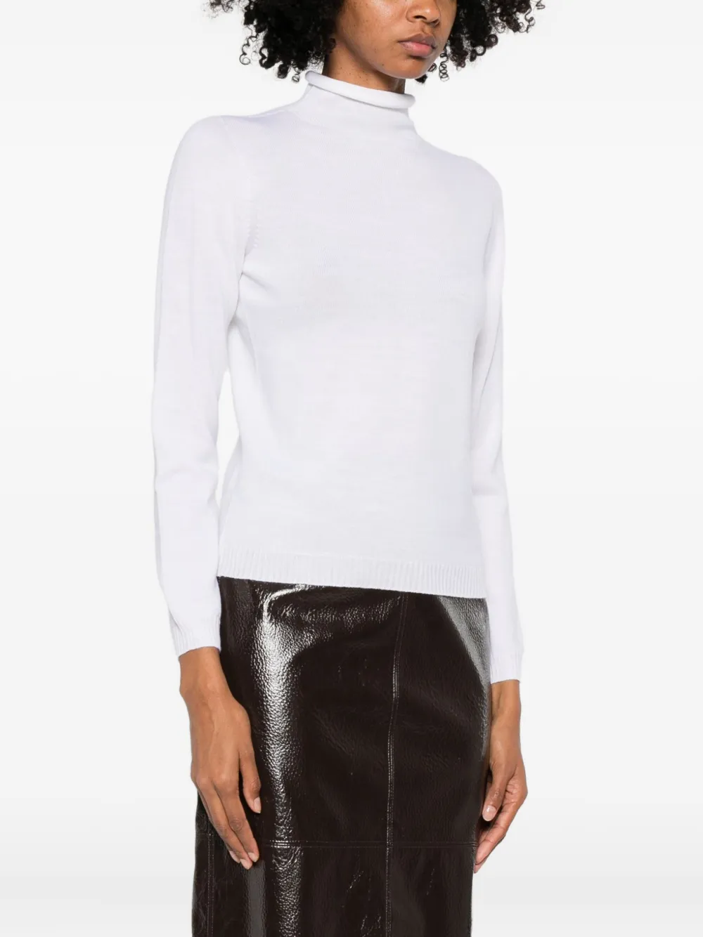 Gran Sasso Roll-neck Sweater In White