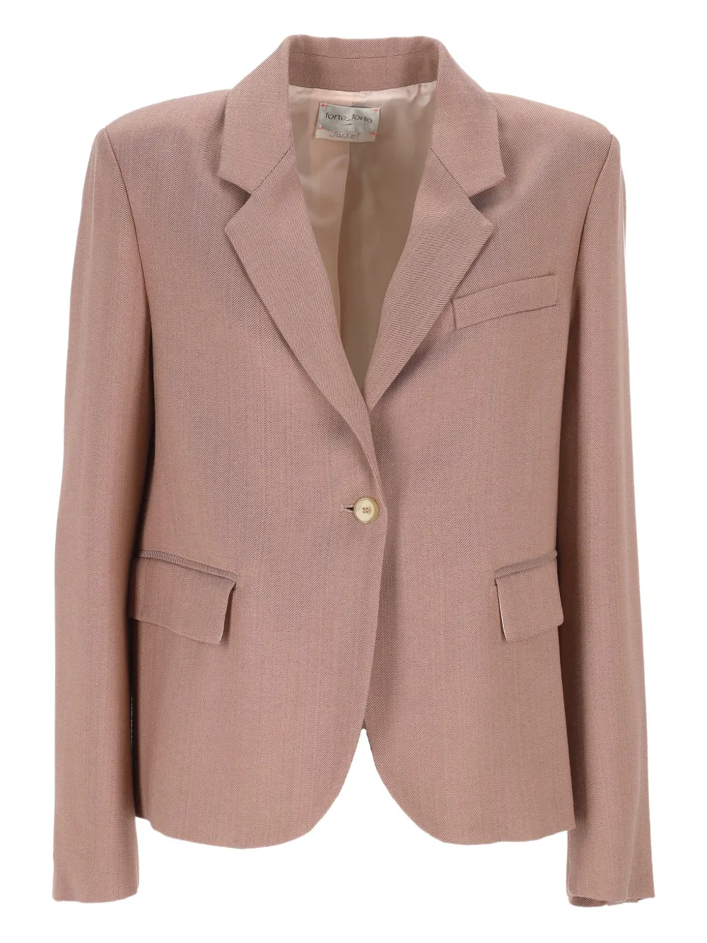 Forte Forte Button Single-breasted Blazer In Pink